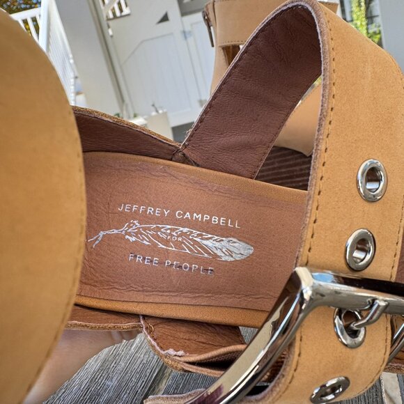 New Jeffrey Campbell x Free People Hendrix Heels Brown 8.5 - Picture 8 of 11